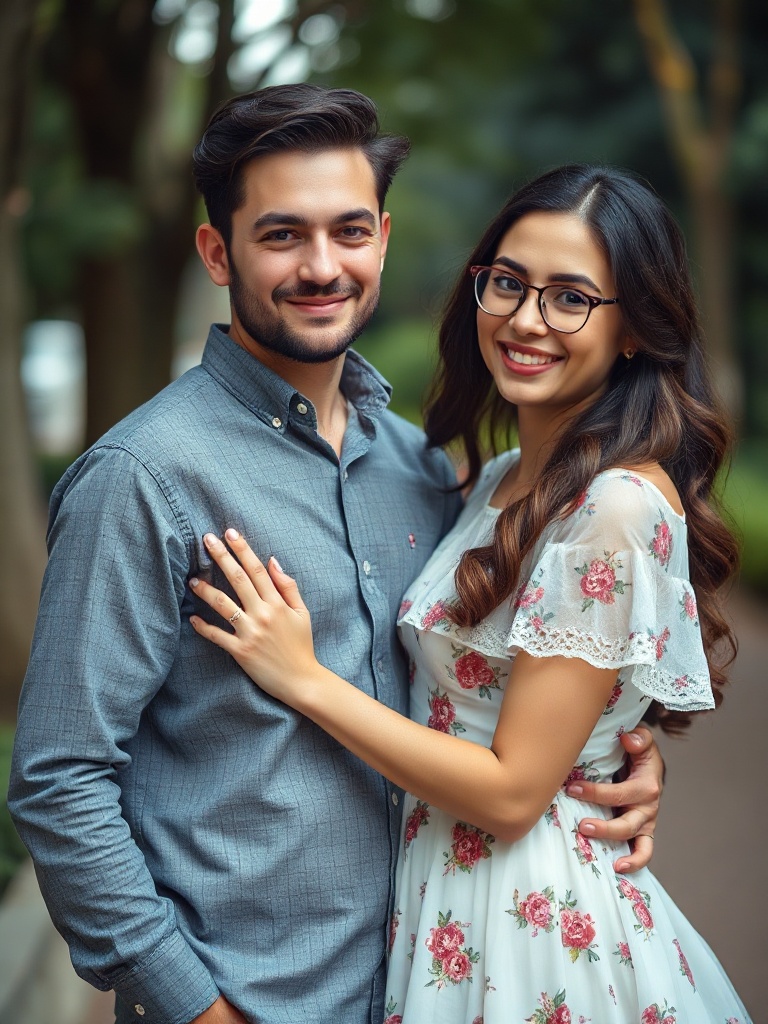 Cute couple portrait